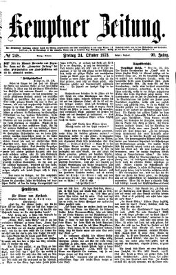 Kemptner Zeitung Freitag 24. Oktober 1873