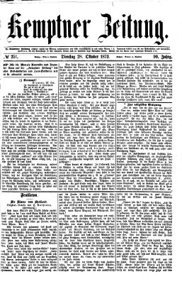 Kemptner Zeitung Dienstag 28. Oktober 1873