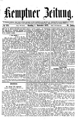 Kemptner Zeitung Samstag 1. November 1873