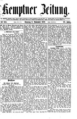 Kemptner Zeitung Sonntag 2. November 1873