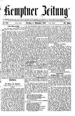 Kemptner Zeitung Dienstag 4. November 1873