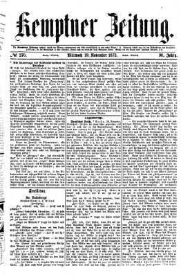 Kemptner Zeitung Mittwoch 19. November 1873