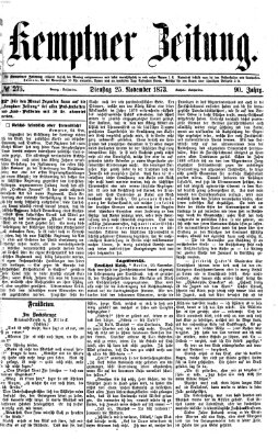 Kemptner Zeitung Dienstag 25. November 1873