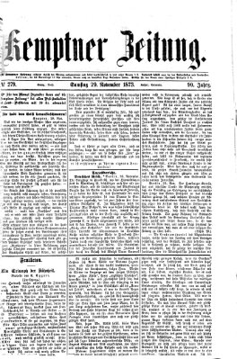 Kemptner Zeitung Samstag 29. November 1873