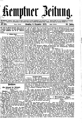 Kemptner Zeitung Samstag 6. Dezember 1873