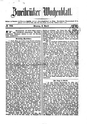 Zweibrücker Wochenblatt Montag 3. April 1871