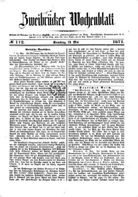 Zweibrücker Wochenblatt Samstag 13. Mai 1871