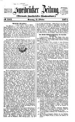 Zweibrücker Zeitung (Zweibrücker Wochenblatt) Sonntag 15. Oktober 1871