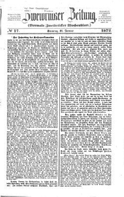 Zweibrücker Zeitung (Zweibrücker Wochenblatt) Sonntag 21. Januar 1872