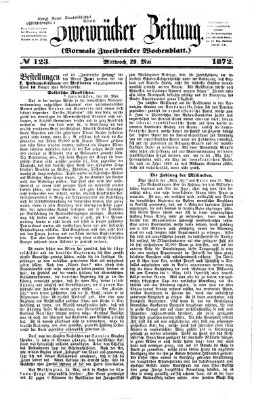 Zweibrücker Zeitung (Zweibrücker Wochenblatt) Mittwoch 29. Mai 1872