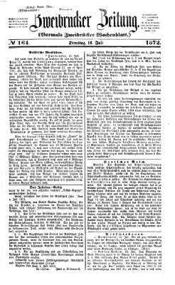 Zweibrücker Zeitung (Zweibrücker Wochenblatt) Dienstag 16. Juli 1872