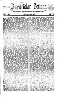 Zweibrücker Zeitung (Zweibrücker Wochenblatt) Samstag 20. Juli 1872