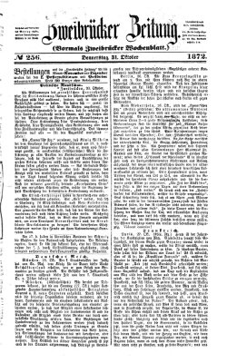 Zweibrücker Zeitung (Zweibrücker Wochenblatt) Donnerstag 31. Oktober 1872