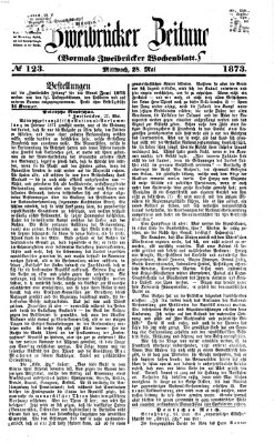 Zweibrücker Zeitung (Zweibrücker Wochenblatt) Mittwoch 28. Mai 1873