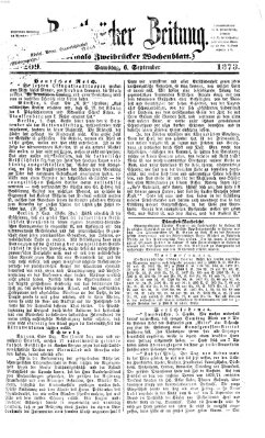 Zweibrücker Zeitung (Zweibrücker Wochenblatt) Samstag 6. September 1873