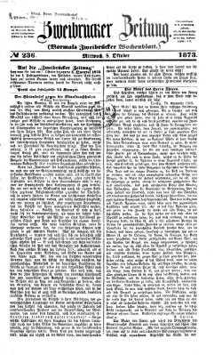 Zweibrücker Zeitung (Zweibrücker Wochenblatt) Mittwoch 8. Oktober 1873