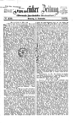 Zweibrücker Zeitung (Zweibrücker Wochenblatt) Sonntag 2. November 1873