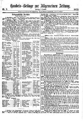 Allgemeine Zeitung. Handelsbeilage (Allgemeine Zeitung) Freitag 3. Januar 1873