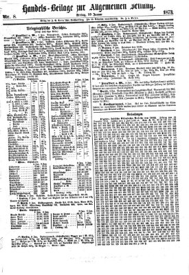 Allgemeine Zeitung. Handelsbeilage (Allgemeine Zeitung) Freitag 10. Januar 1873