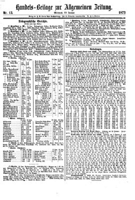 Allgemeine Zeitung. Handelsbeilage (Allgemeine Zeitung) Mittwoch 15. Januar 1873