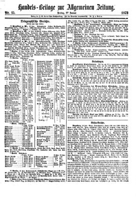 Allgemeine Zeitung. Handelsbeilage (Allgemeine Zeitung) Freitag 17. Januar 1873