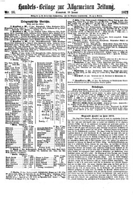 Allgemeine Zeitung. Handelsbeilage (Allgemeine Zeitung) Samstag 18. Januar 1873