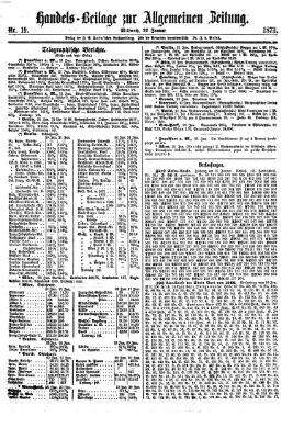 Allgemeine Zeitung. Handelsbeilage (Allgemeine Zeitung) Mittwoch 22. Januar 1873