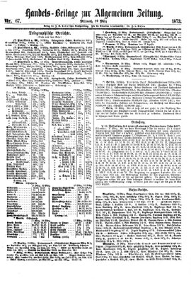 Allgemeine Zeitung. Handelsbeilage (Allgemeine Zeitung) Mittwoch 19. März 1873