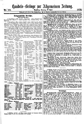 Allgemeine Zeitung. Handelsbeilage (Allgemeine Zeitung) Sonntag 27. April 1873