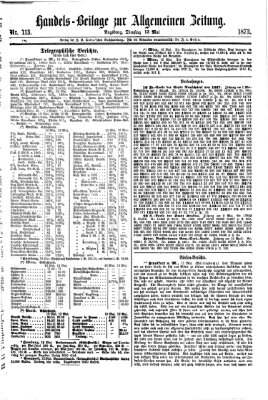 Allgemeine Zeitung. Handelsbeilage (Allgemeine Zeitung) Dienstag 13. Mai 1873