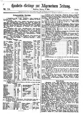 Allgemeine Zeitung. Handelsbeilage (Allgemeine Zeitung) Freitag 16. Mai 1873