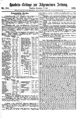 Allgemeine Zeitung. Handelsbeilage (Allgemeine Zeitung) Samstag 12. Juli 1873