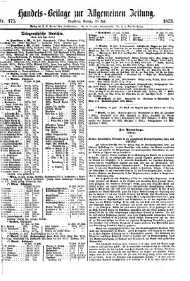 Allgemeine Zeitung. Handelsbeilage (Allgemeine Zeitung) Freitag 25. Juli 1873