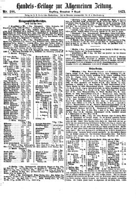 Allgemeine Zeitung. Handelsbeilage (Allgemeine Zeitung) Samstag 9. August 1873