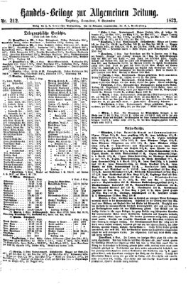 Allgemeine Zeitung. Handelsbeilage (Allgemeine Zeitung) Samstag 6. September 1873