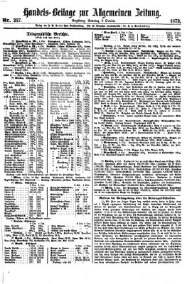 Allgemeine Zeitung. Handelsbeilage (Allgemeine Zeitung) Sonntag 5. Oktober 1873