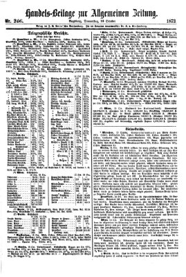 Allgemeine Zeitung. Handelsbeilage (Allgemeine Zeitung) Donnerstag 16. Oktober 1873