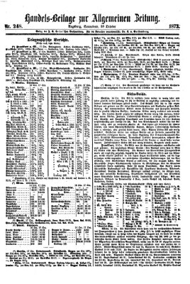 Allgemeine Zeitung. Handelsbeilage (Allgemeine Zeitung) Samstag 18. Oktober 1873