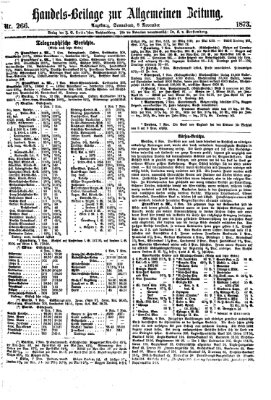 Allgemeine Zeitung. Handelsbeilage (Allgemeine Zeitung) Samstag 8. November 1873