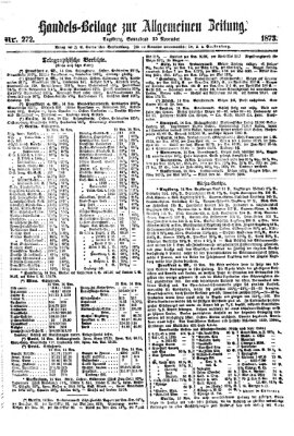 Allgemeine Zeitung. Handelsbeilage (Allgemeine Zeitung) Samstag 15. November 1873