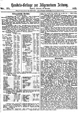 Allgemeine Zeitung. Handelsbeilage (Allgemeine Zeitung) Mittwoch 19. November 1873