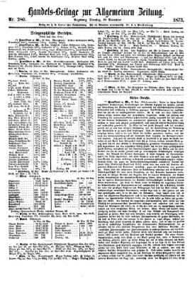 Allgemeine Zeitung. Handelsbeilage (Allgemeine Zeitung) Dienstag 25. November 1873