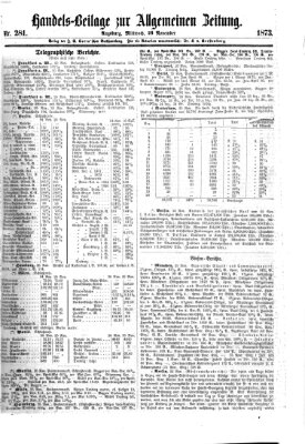 Allgemeine Zeitung. Handelsbeilage (Allgemeine Zeitung) Mittwoch 26. November 1873