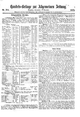 Allgemeine Zeitung. Handelsbeilage (Allgemeine Zeitung) Samstag 29. November 1873