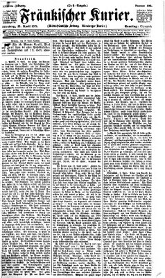 Fränkischer Kurier Samstag 15. April 1871