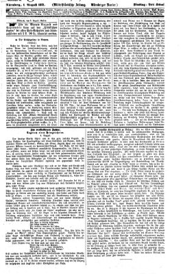 Fränkischer Kurier Dienstag 1. August 1871