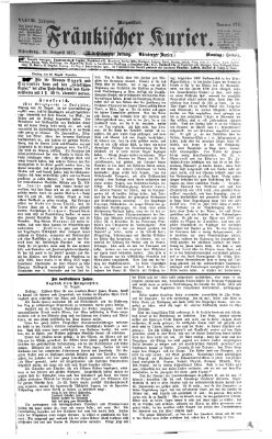 Fränkischer Kurier Montag 21. August 1871