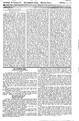 Fränkischer Kurier Sonntag 27. August 1871