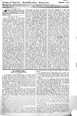 Fränkischer Kurier Mittwoch 30. August 1871