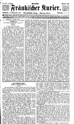 Fränkischer Kurier Sonntag 3. September 1871